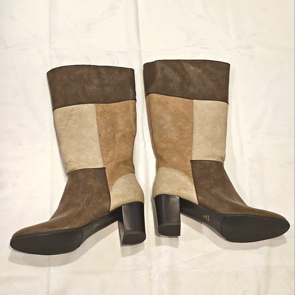 New York Transit Awesome Boots Size 10 Brown/Tan/Beige